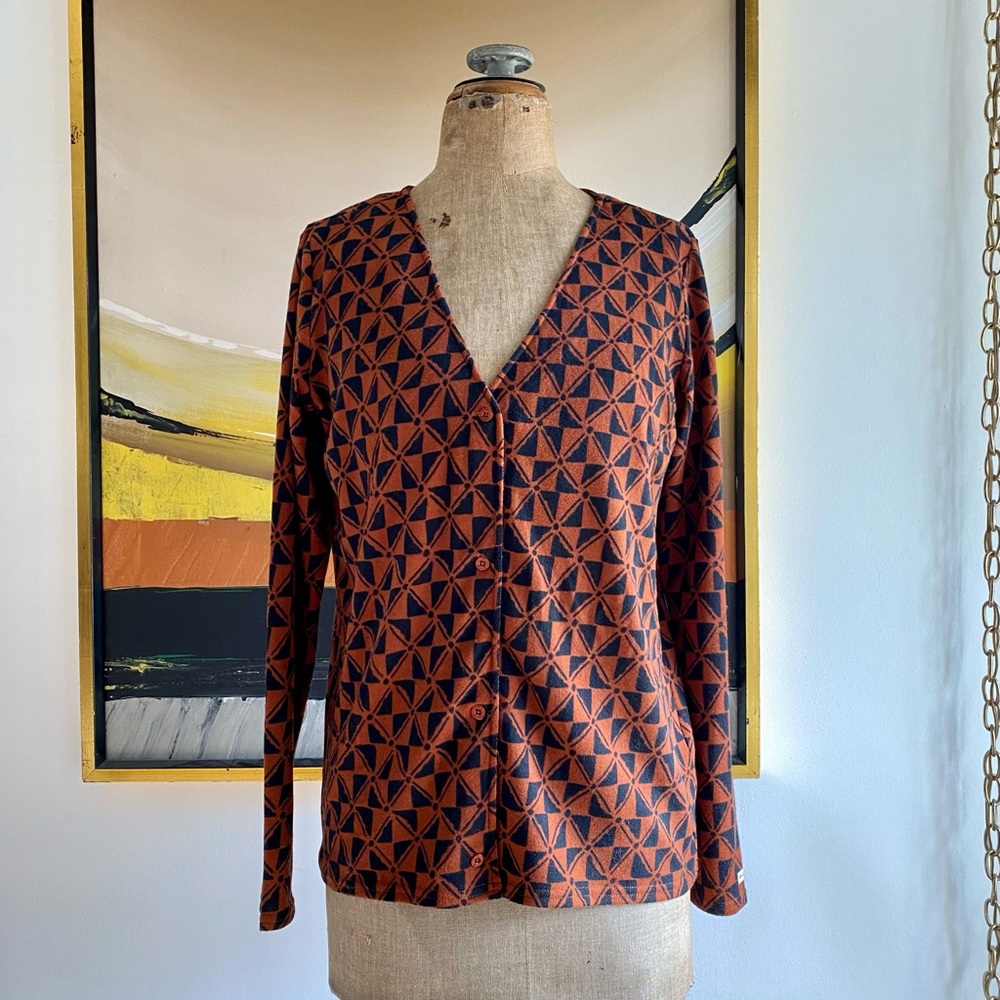 RVCA Two Toned Pattern Cardigan